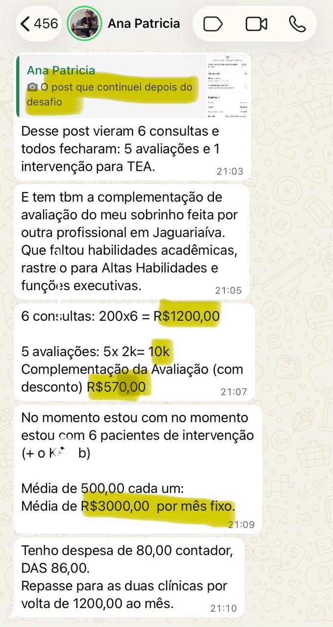 Depoimento aluna AcadExS